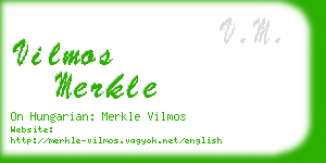 vilmos merkle business card